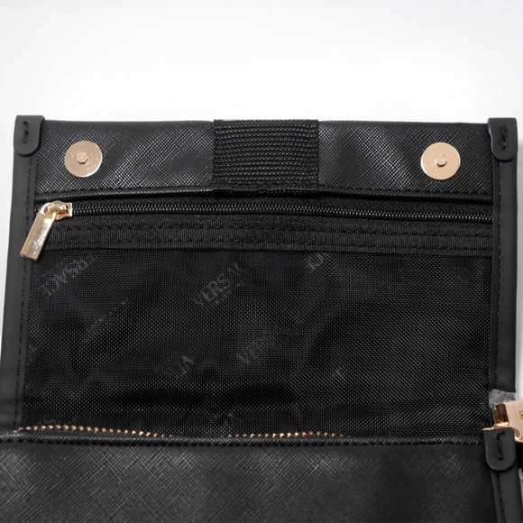 VERSACE Crossbody Clutch Bag Limited Edition NEW Black Gold - Picture 6 of 8